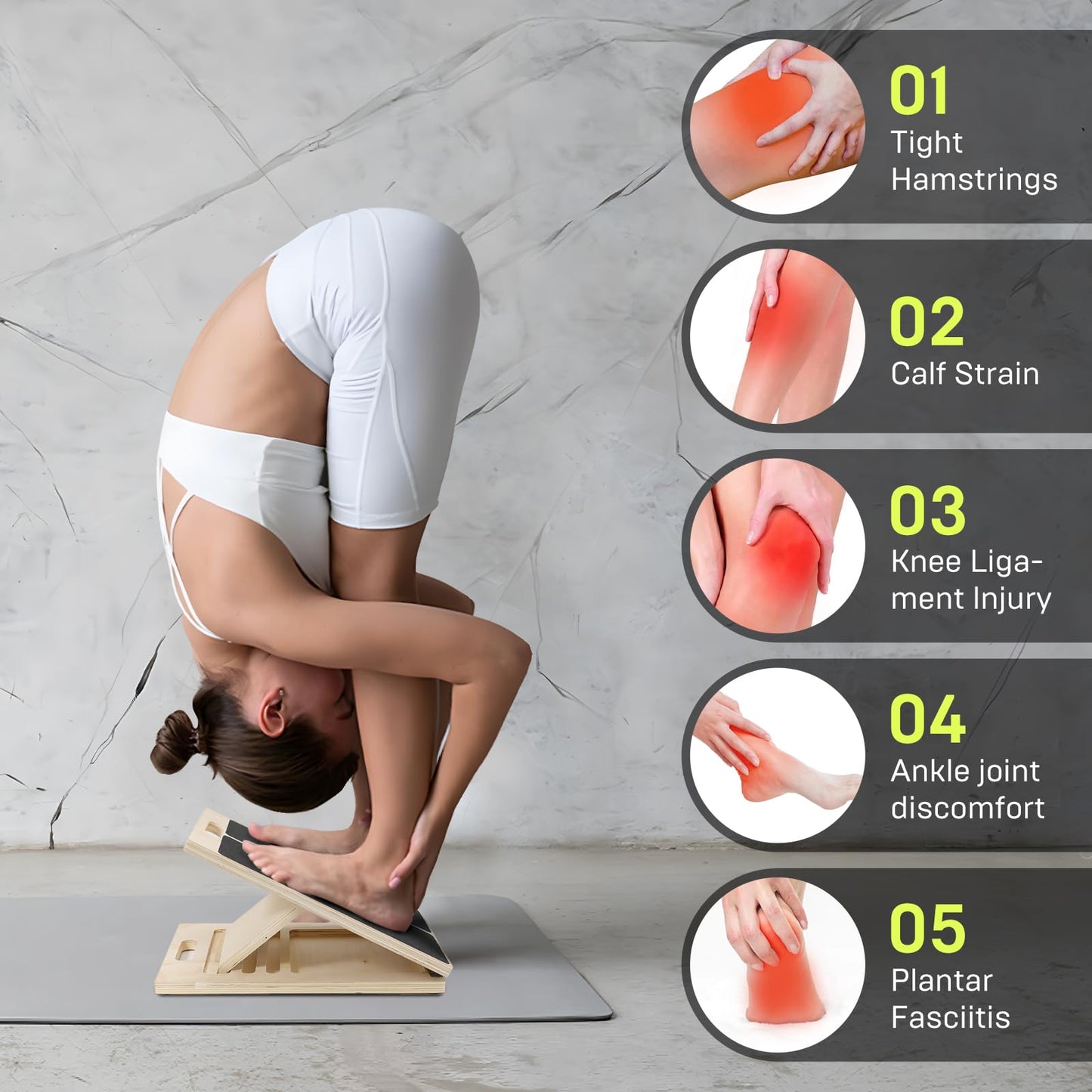 Slant Board Calf Stretcher - Incline Stretch for Therapy