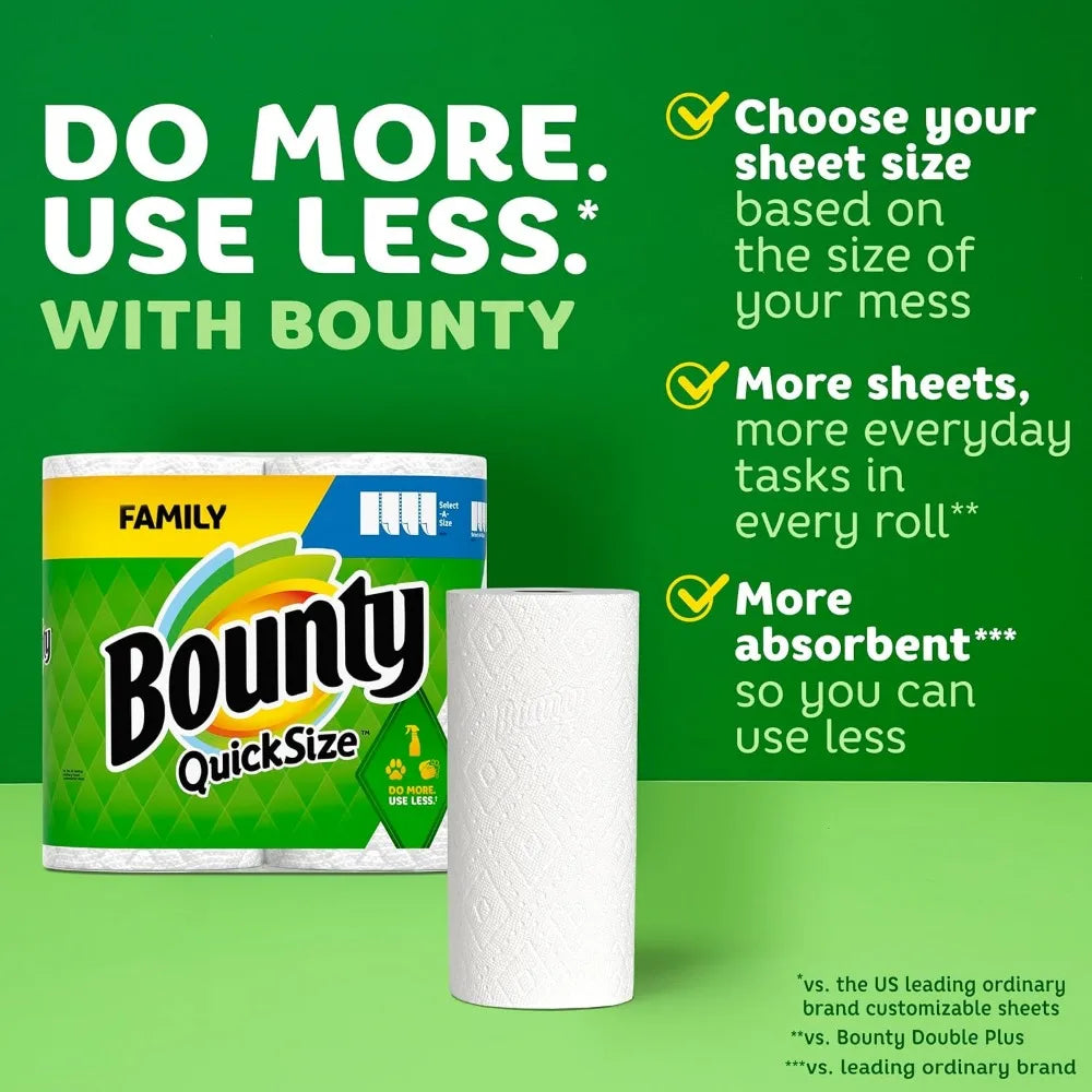 Quick-Size Towels, 16 Family Rolls, Equals 40 Regular Rolls