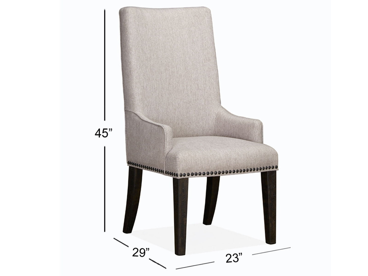 Bellamy - Upholstered Host Chair (Set of 2) - Peppercorn