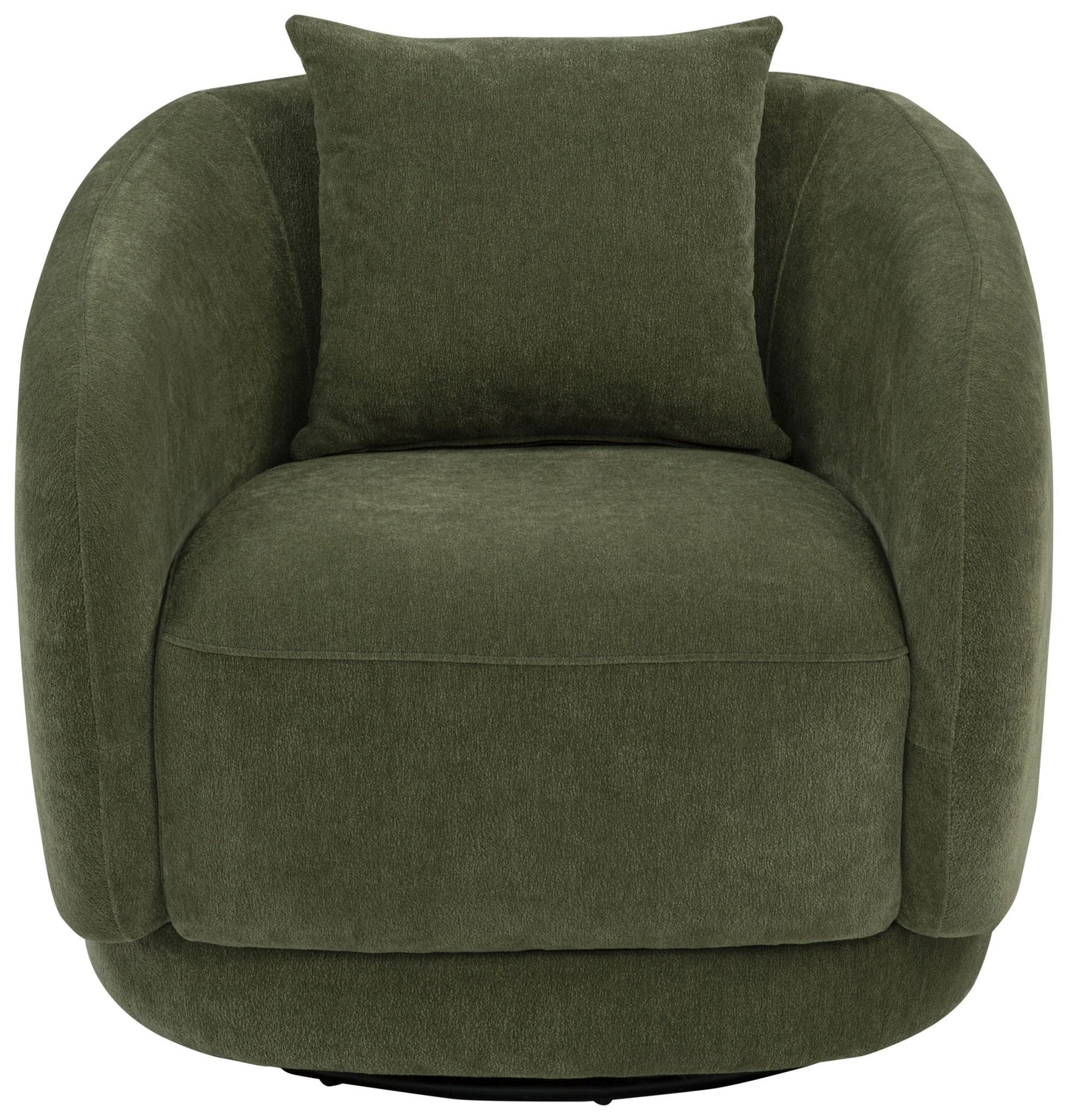 Arnaud Chenille Upholstered Swivel Accent Chair Green