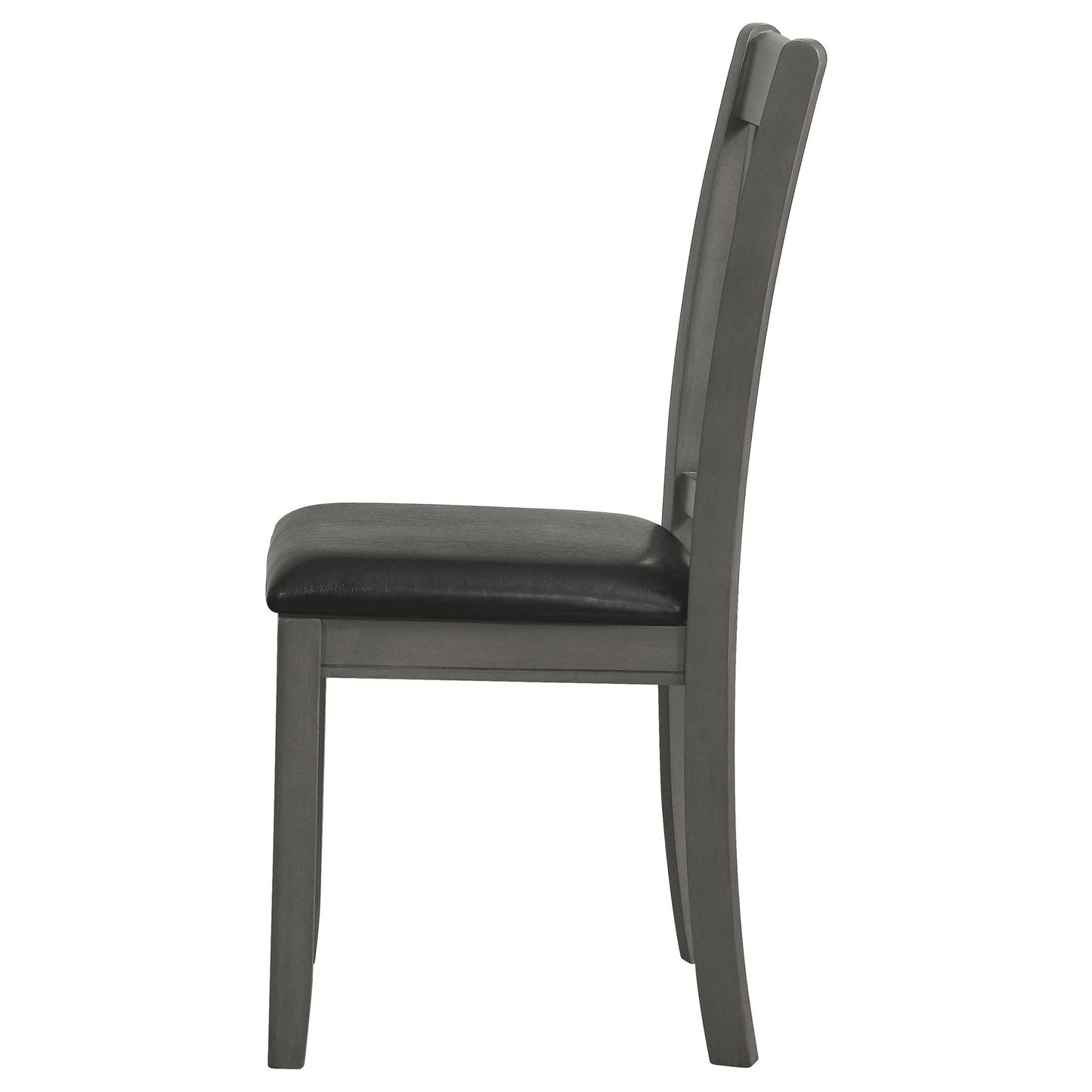 Lavon Wood Dining Side Chair Black and Medium Grey (Set of 2)