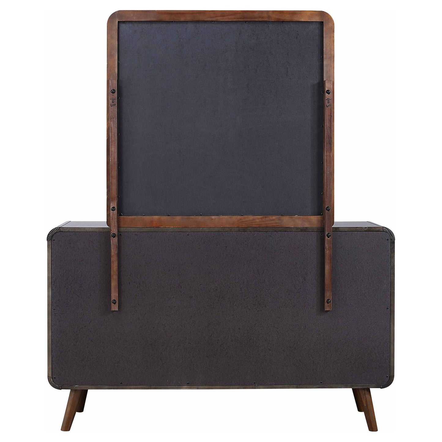 Robyn 6-drawer Dresser with Mirror Dark Walnut