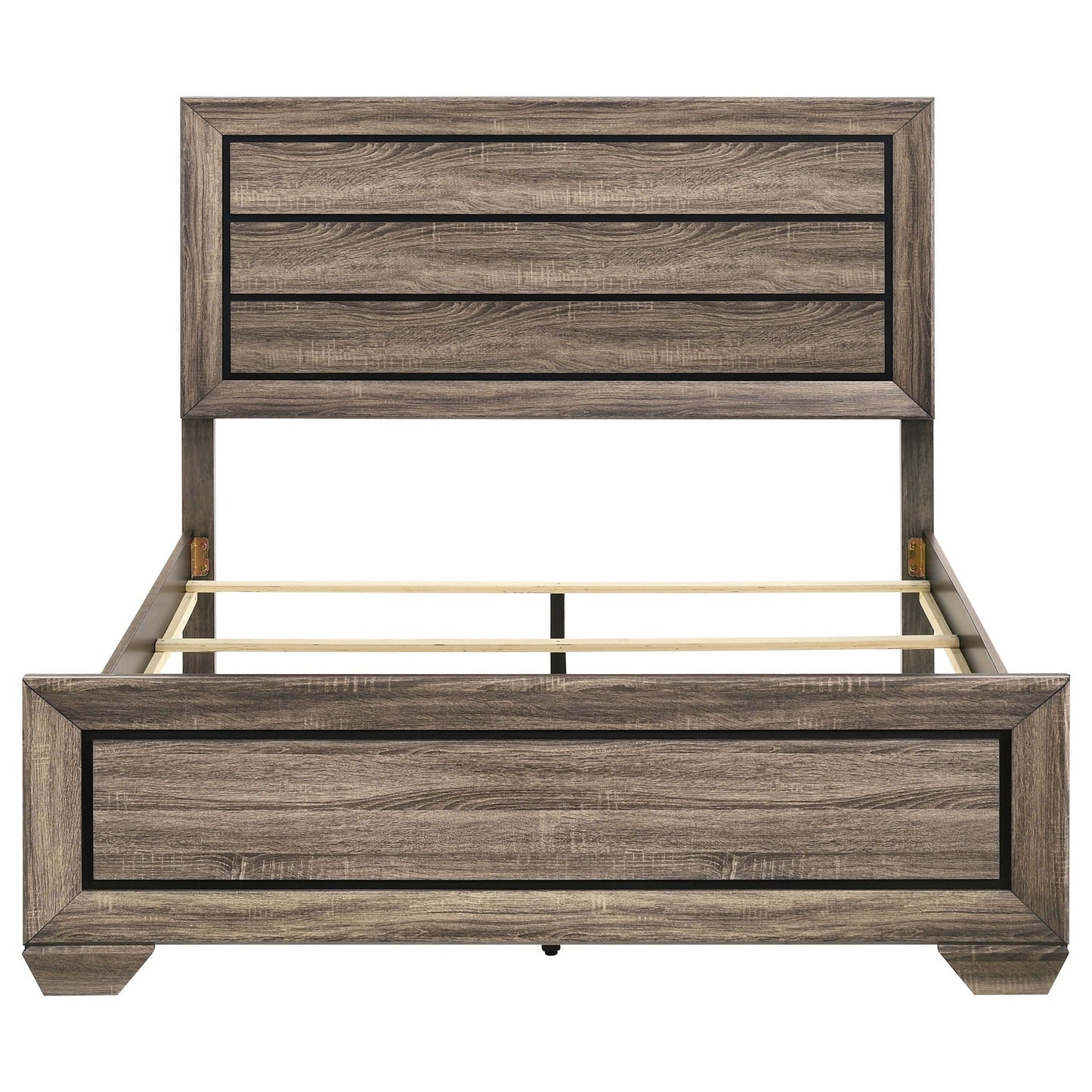 Kauffman Wood Queen Panel Bed Washed Taupe