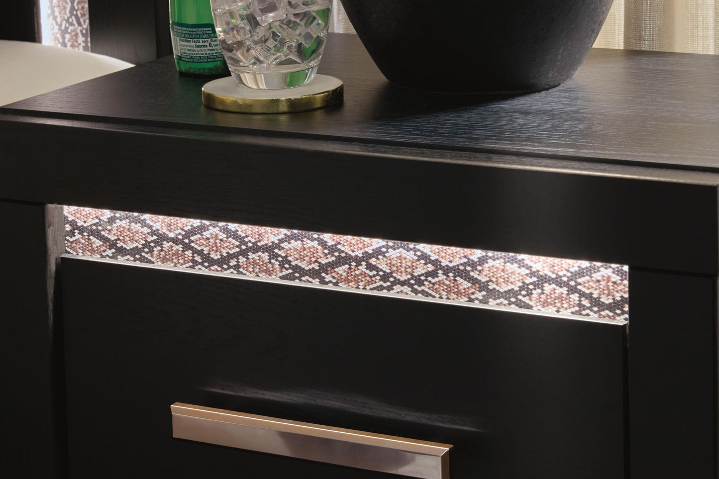 Shoralli - Two Drawer Night Stand - Black