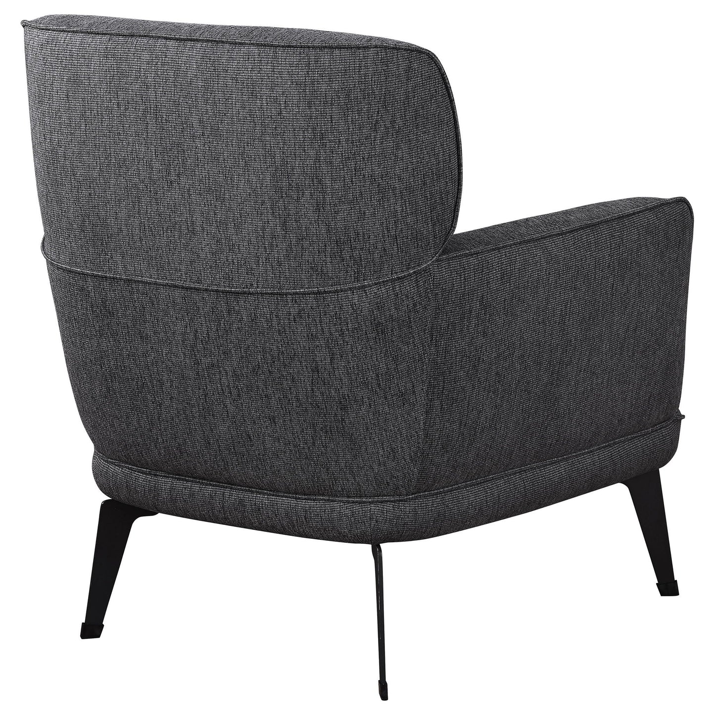 Andrea Upholstered Crescent Arm Accent Chair Grey