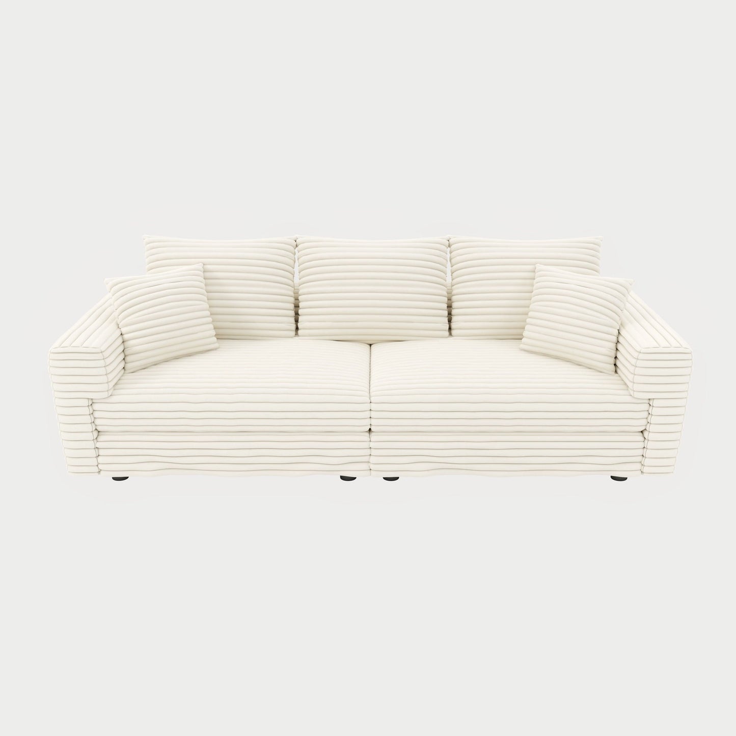 4 Seat Sofa, Modern Comfy Upholstered Sofa Cloud Couch, Deep Seat Couches With Soft Pillows