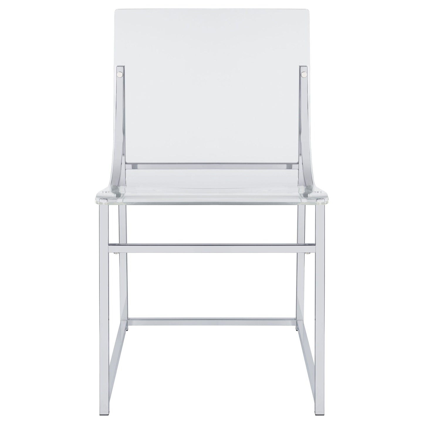 Adino Acrylic Dining Side Chair Chrome (Set of 2)