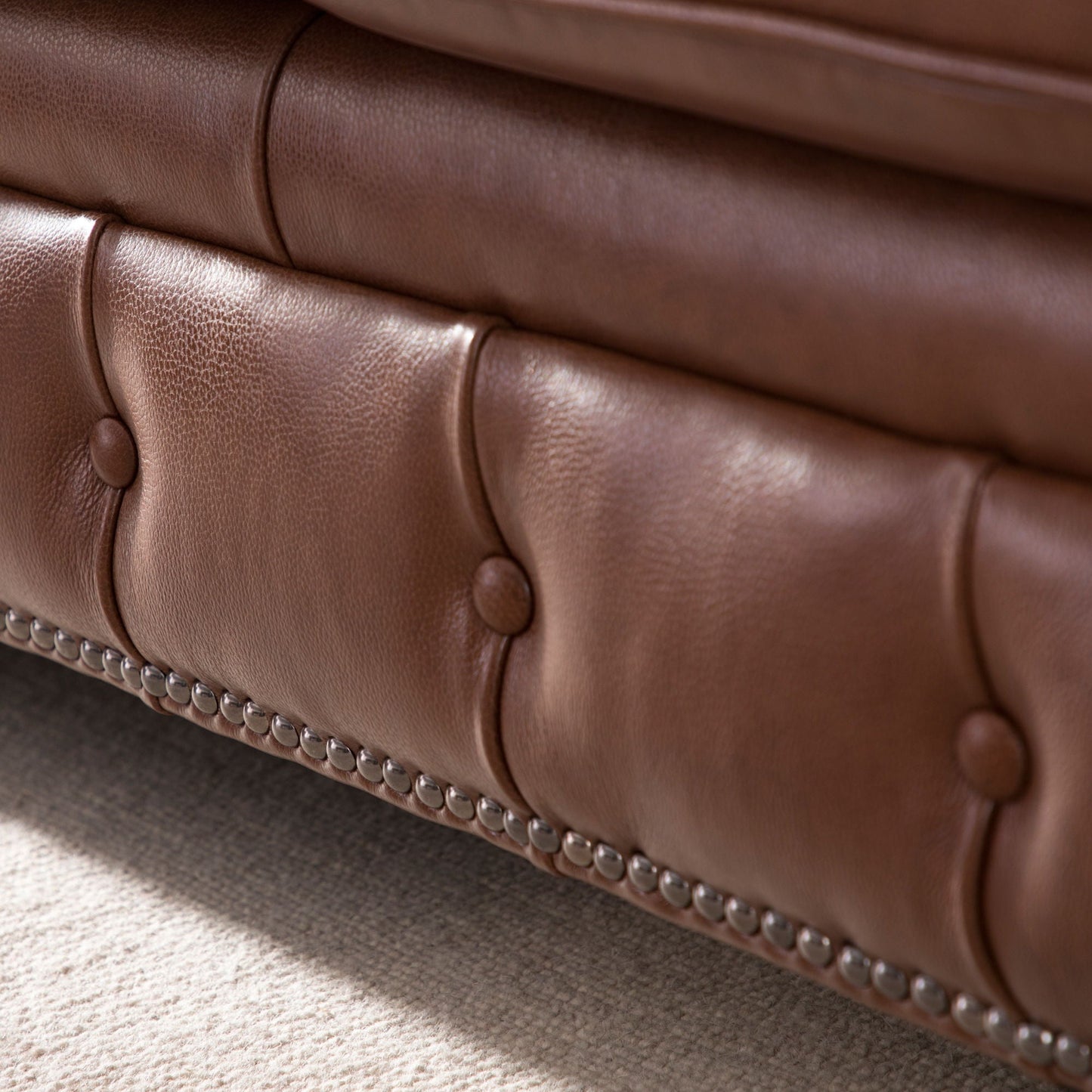 Traditional Tufted Chesterfield Nailhead Sofa