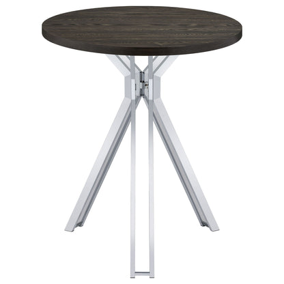 Edgerton Round 35-inch Pub Height Bistro Bar Table Dark Oak
