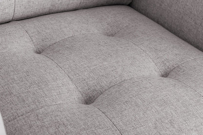 Victoria - Fabric Armchair With Metal Legs, Side Pockets, And Pillow