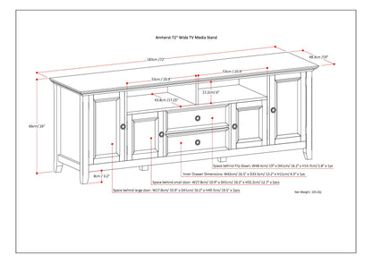 Amherst - Handcrafted Wide TV Media Stand