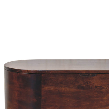 Rounded Lid Up Blanket Box