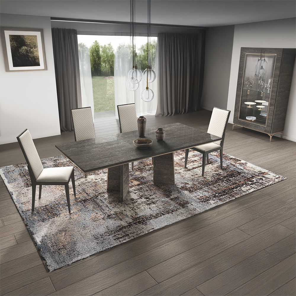 Venezia - Synthetic Leather Side Chair (Set of 2) - Gray