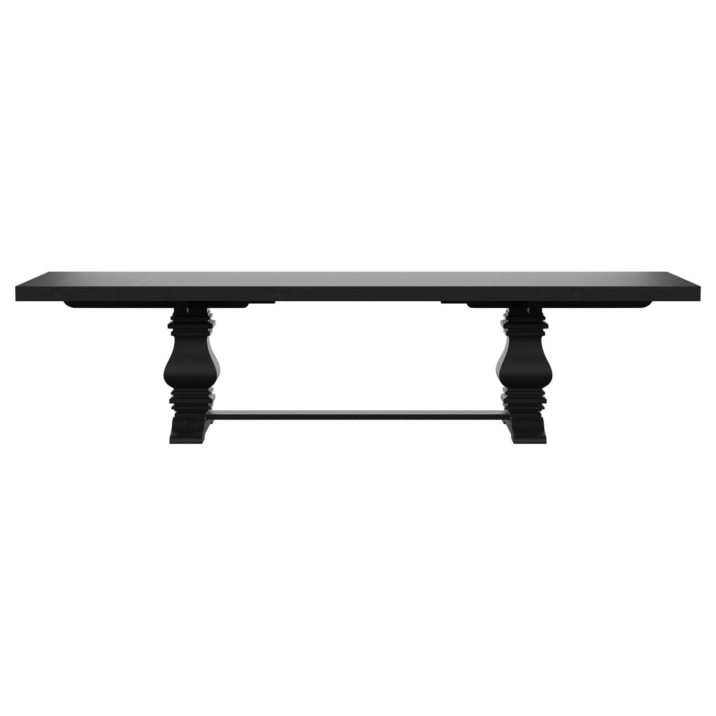 Florence 126-inch Extension Dining Table Distressed Black