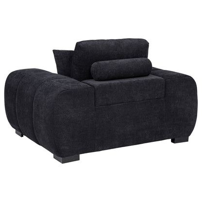 Octavia Upholstered Track Arm Accent Chair Black