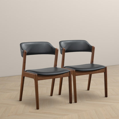 Enzo - Dining Chair (Set of 2) - Black / Brown