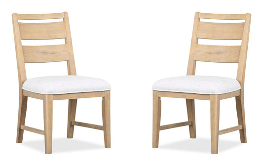 Somerset - Dining Side Chair With Upholstered Seat (Set of 2) - Butternut and Omari Natural