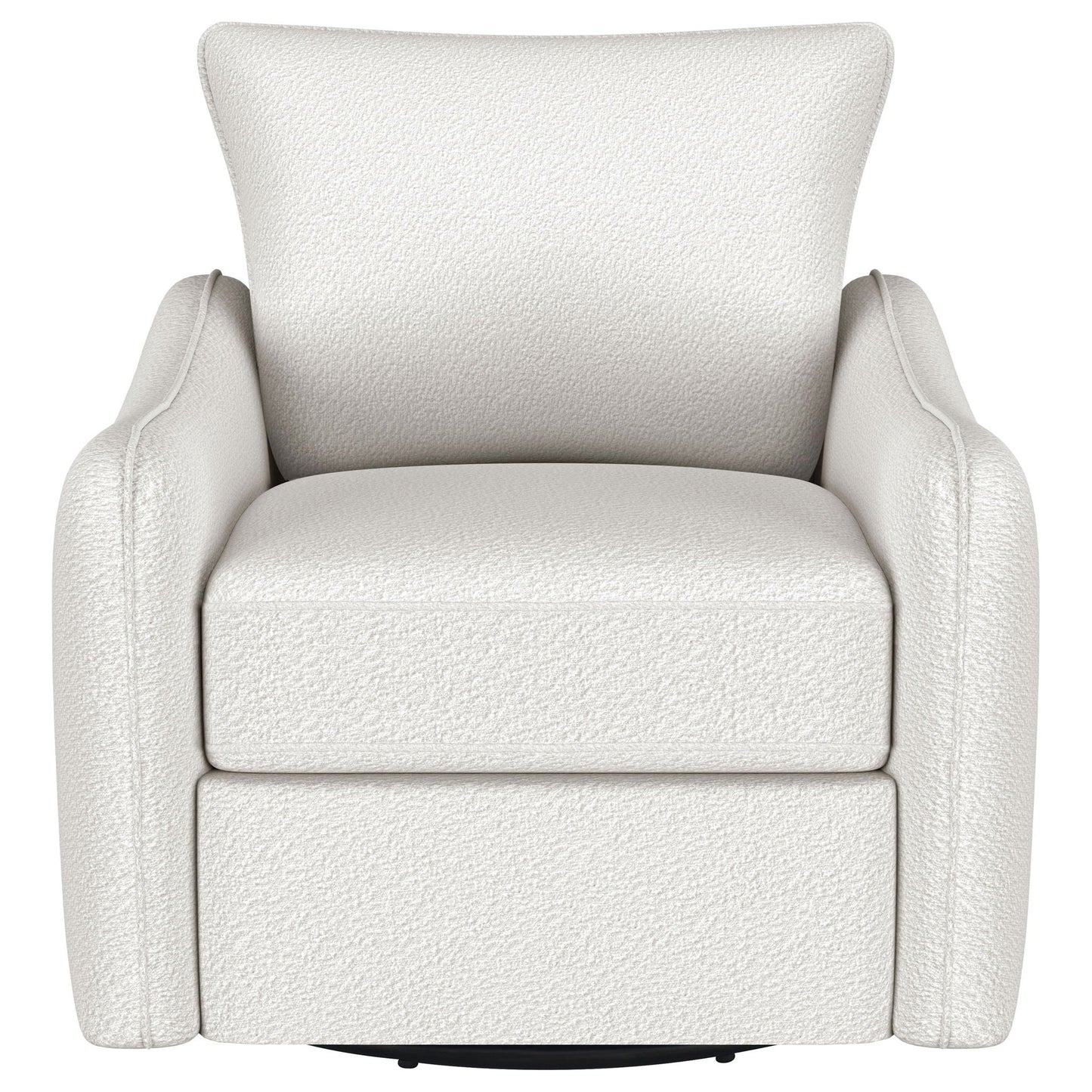 Madia Upholstered Sloped Arm Swivel Glider Chair Vanilla