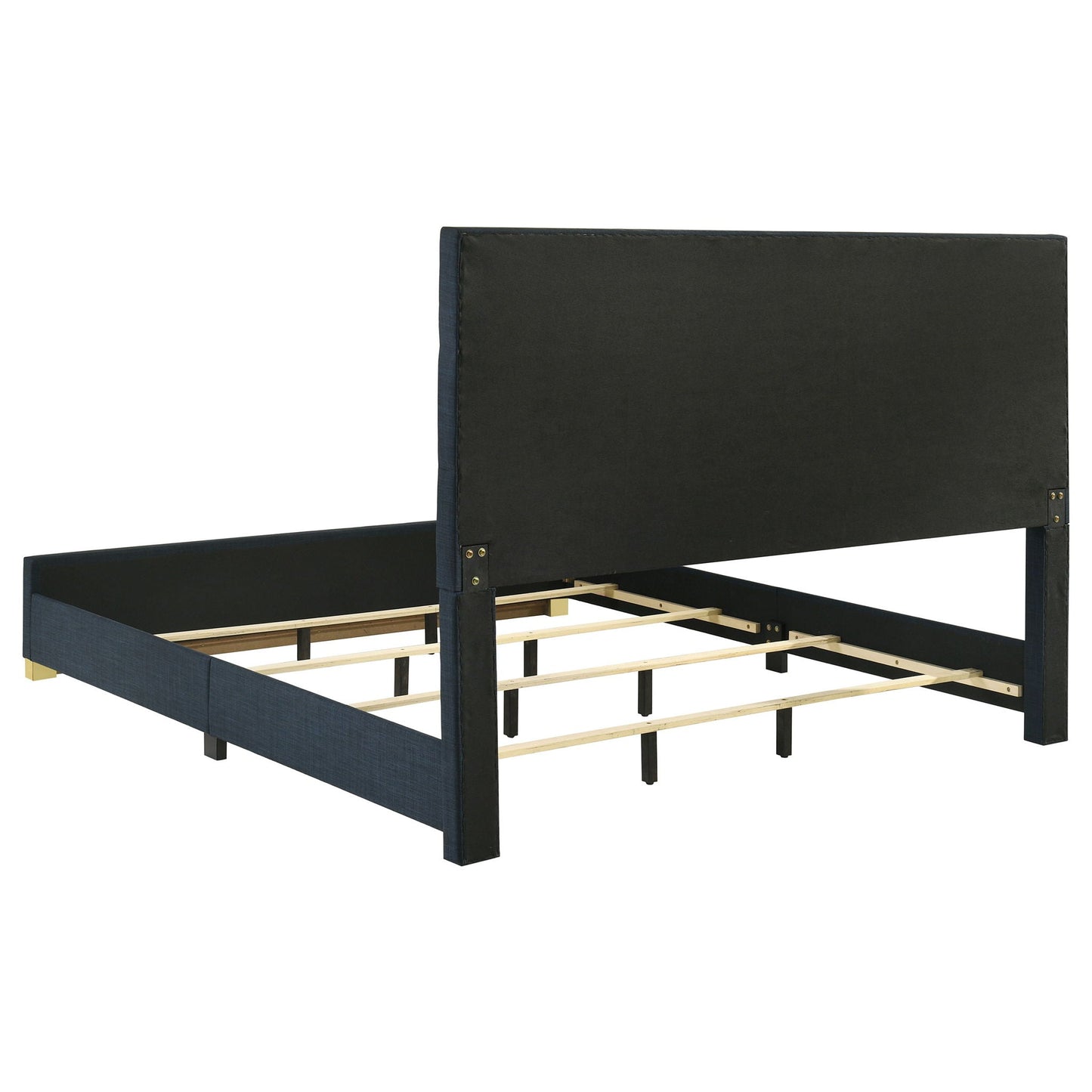 Ines 5-piece Eastern King Bedroom Set Navy and White High Gloss