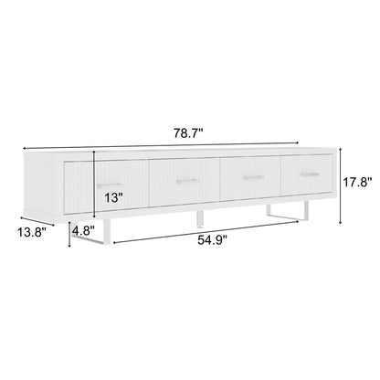 TV Stand With Slatted Drawers