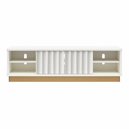 Rene - Scalloped TV Stand For TVs Up To 65" - White