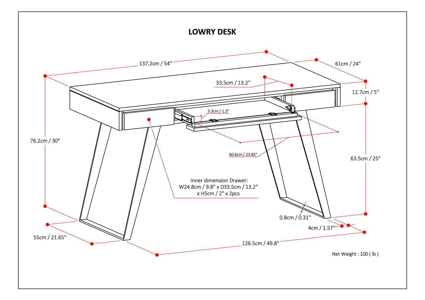 Lowry - Handcrafted Desk