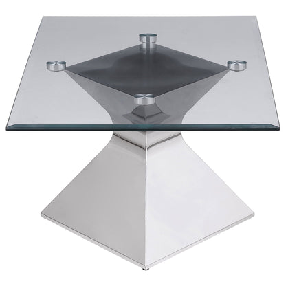 Jenny 2-piece Rectangular Coffee and End Table Set Chrome