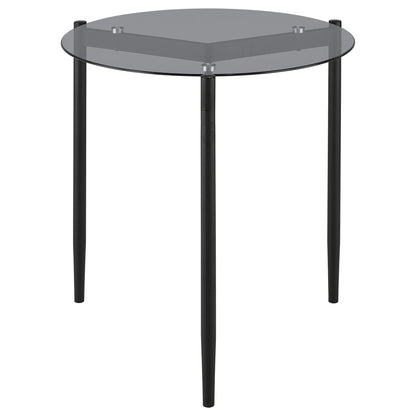 Rosalie 2-piece Round Coffee and End Table Set Grey