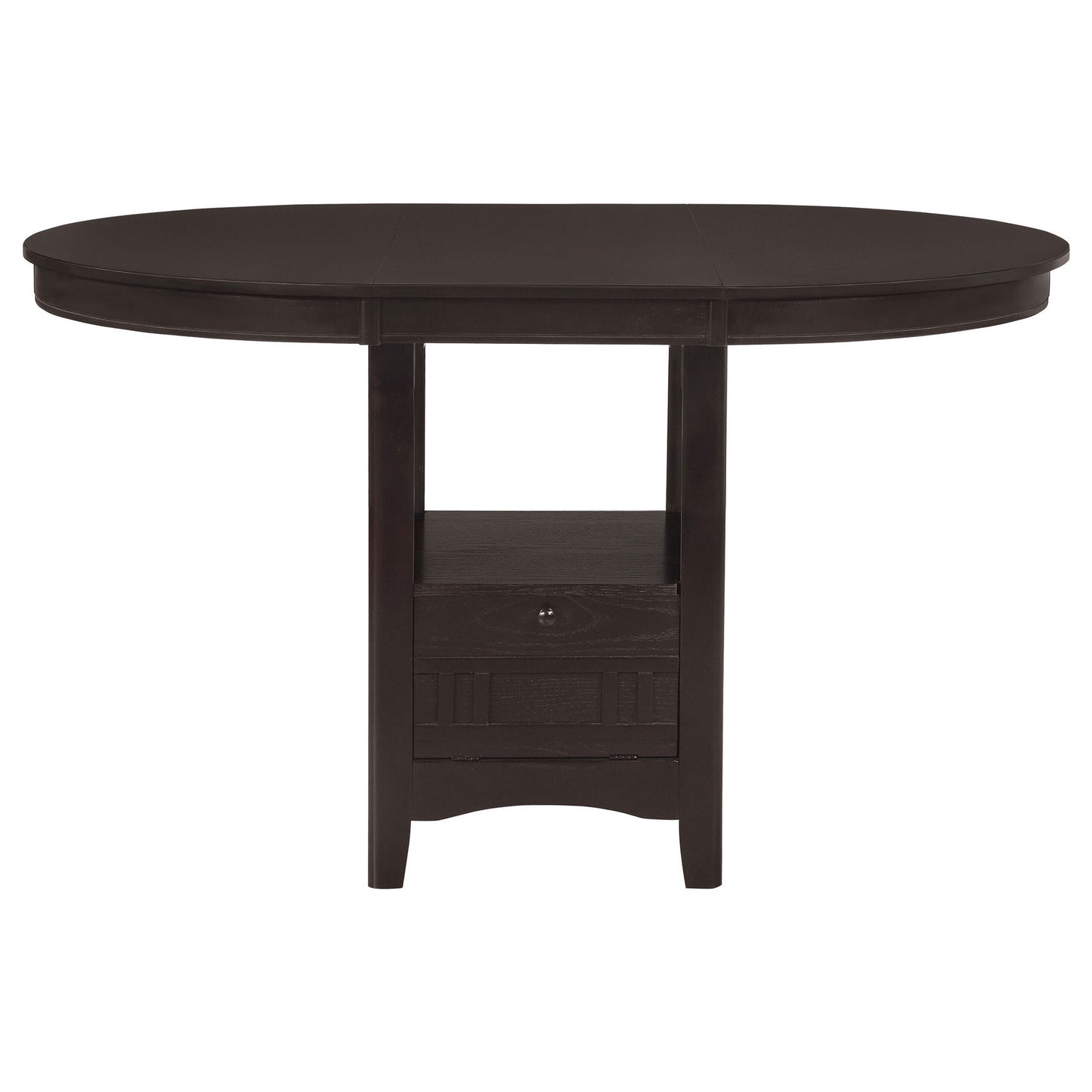 Lavon Oval 60-inch Counter Height Extension Dining Table Espresso