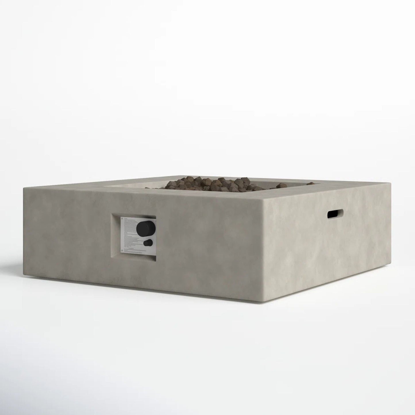 Outdoor Fire Pit Table - Natural / White
