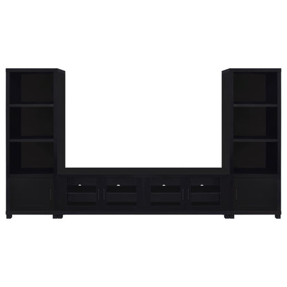 Jupiter 3-piece Entertainment Center 79-inch TV Stand Black