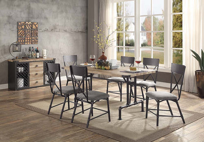 Edina - Dining Table - Oak & Sandy Black