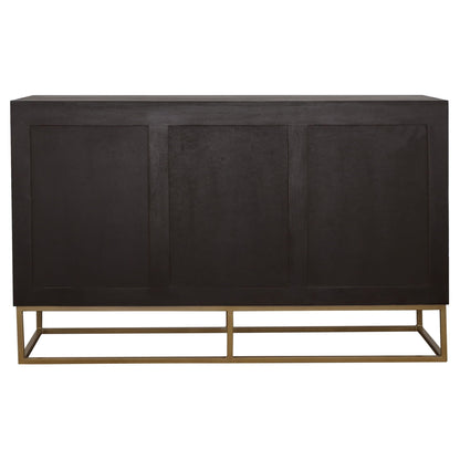 Zara 2-door 57-inch Wood Accent Storage Cabinet Black Walnut
