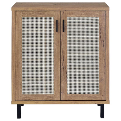 Teller 2-door Shoe Storage Cabinet Natural Oak