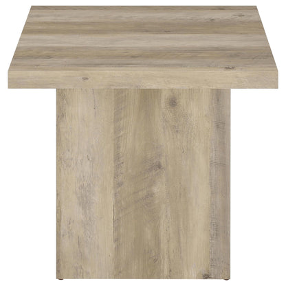 Devar 2-piece Square Coffee End Table Set Distressed Pine