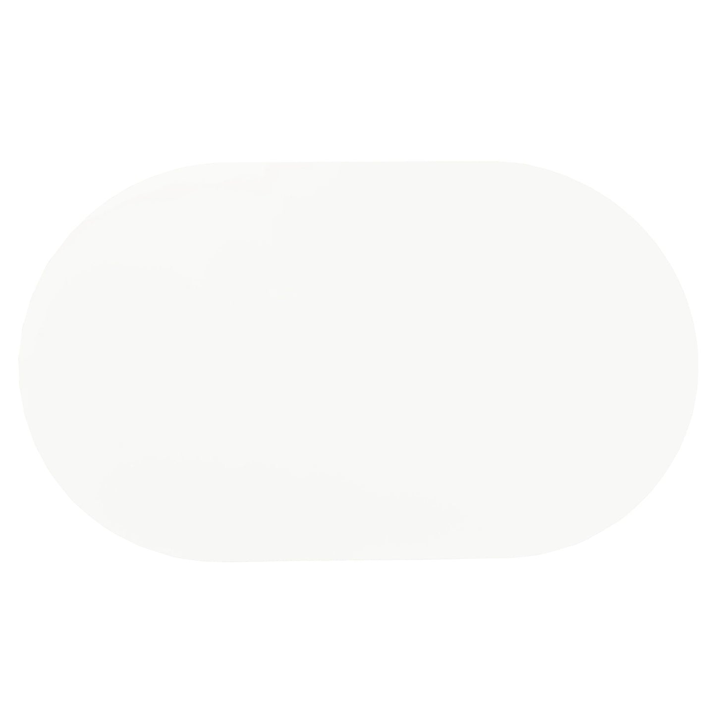 Retro Oval 60-inch Wood Top Dining Table White and Chrome
