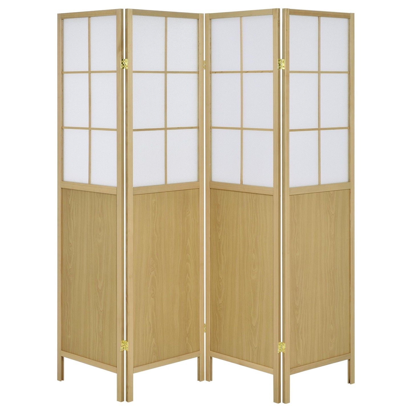 Edwards 4-Panel Room Divider Folding Shoji Screen Natural