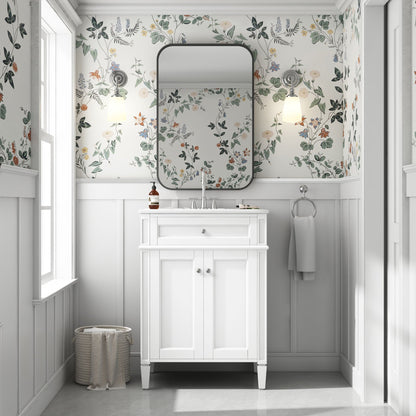Bathroom Vanity With 2 Doors And Tip Out Drawer, Soft Closing Hinges