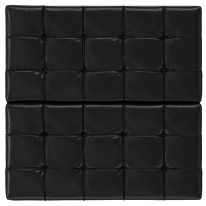 Harrison - Large Square Coffee Table Storage Ottoman - Black