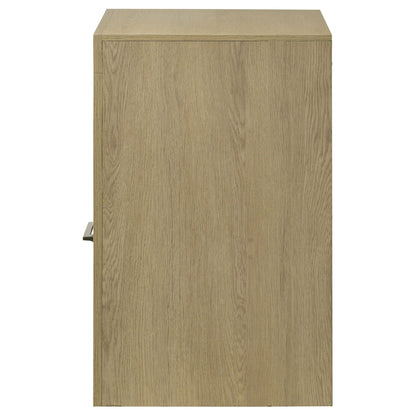 Hendricks 1-drawer Nightstand Bedside Table with Cubby Light Oak