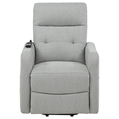 Dayes Upholstered Power Lift Recliner Chair Light Grey