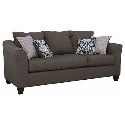 Salizar 3-piece Upholstered Flared Arm Sofa Set Grey