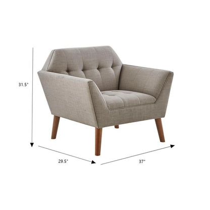 Modern Lounge Chair With Button Tufting