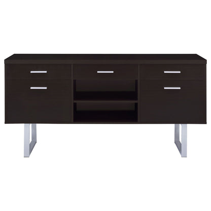 Lawtey 5-drawer Home Office Storage Credenza Cappuccino