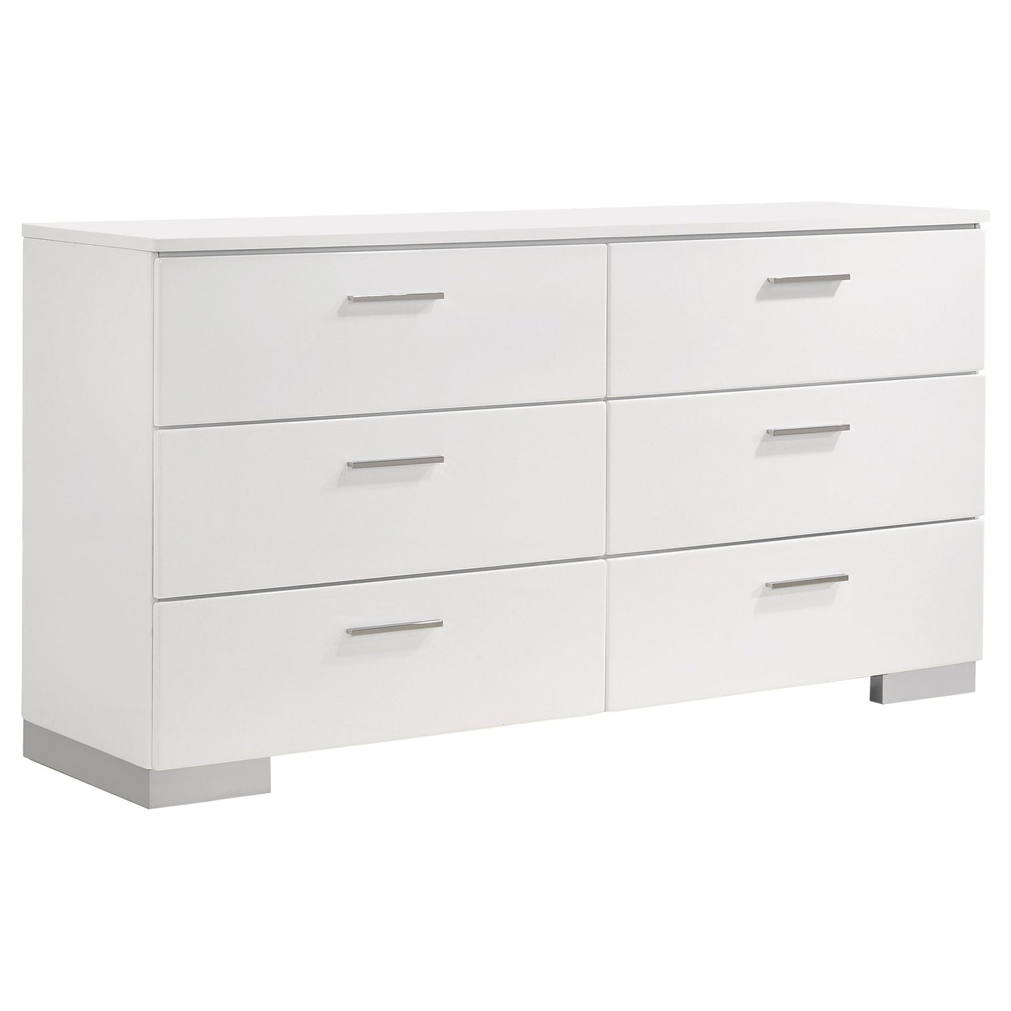 Felicity 4-piece California King Bedroom Set White High Gloss
