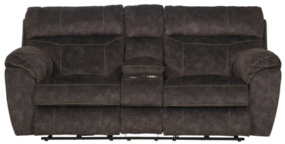 Sedona - Power Headrest Lay Flat Reclining Console Loveseat With Storage & Cupholders