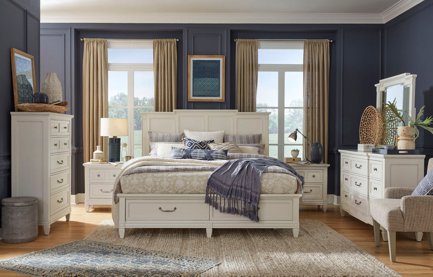 Willowbrook - Drawer Nightstand - Egg Shell White With Slight Rub Through