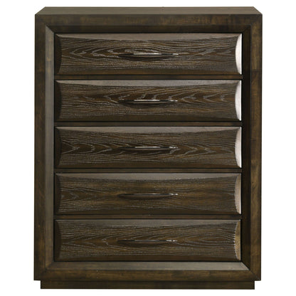 Atlas 5-drawer Bedroom Chest of Drawers Dark Oak