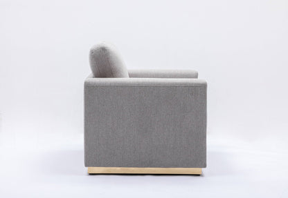 Valin - Linen Chair For Living Room - Gray