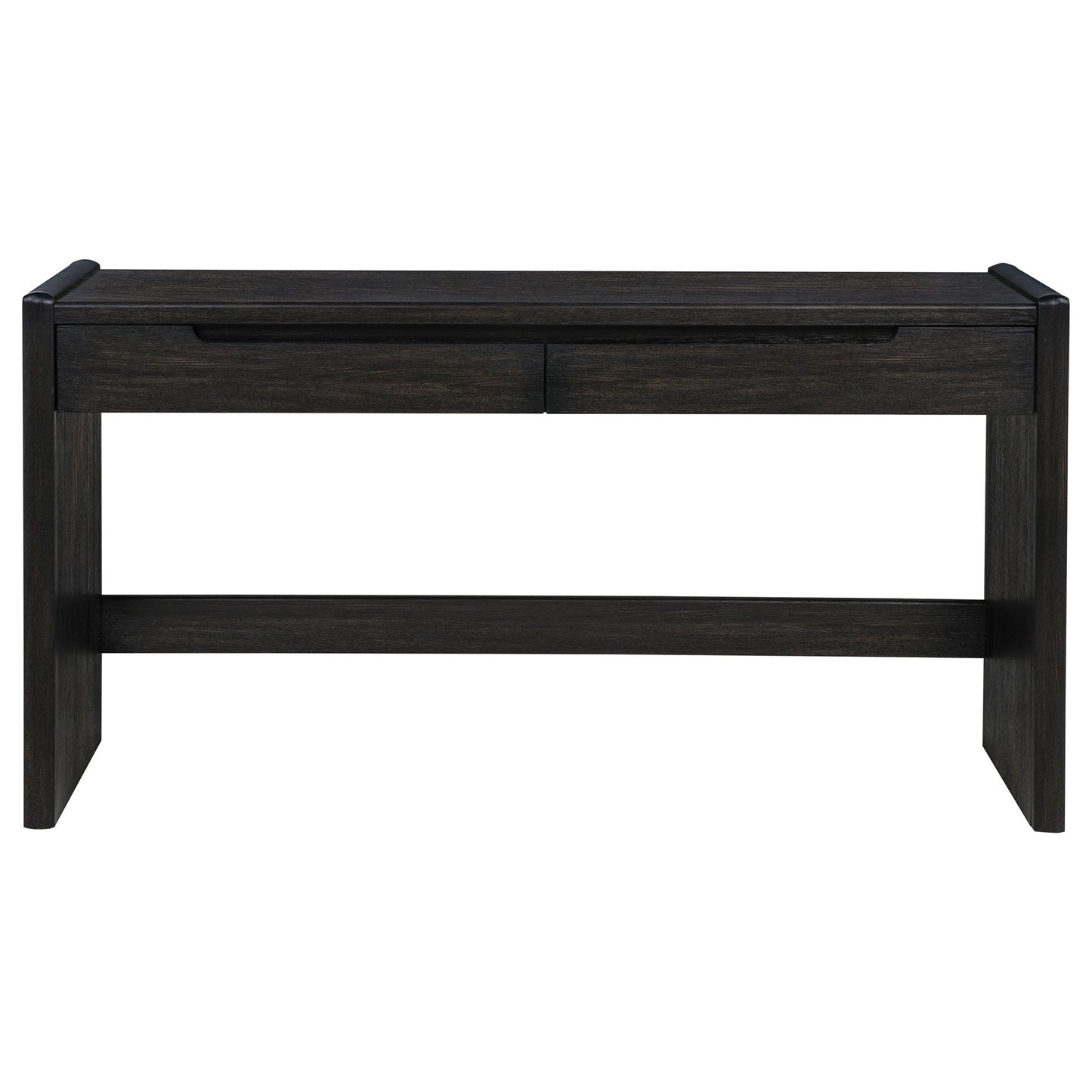 Leandro 2-drawer Home Office Writing Desk Burnished Black